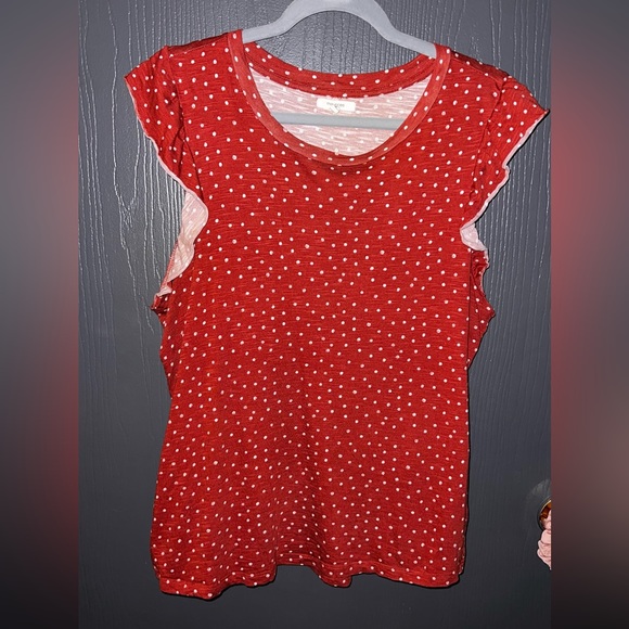 Maurices Brookside Ruffle Sleeve tee—0X - Picture 1 of 6